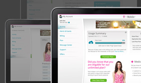 T-Mobile - My Account Tablet Application Design